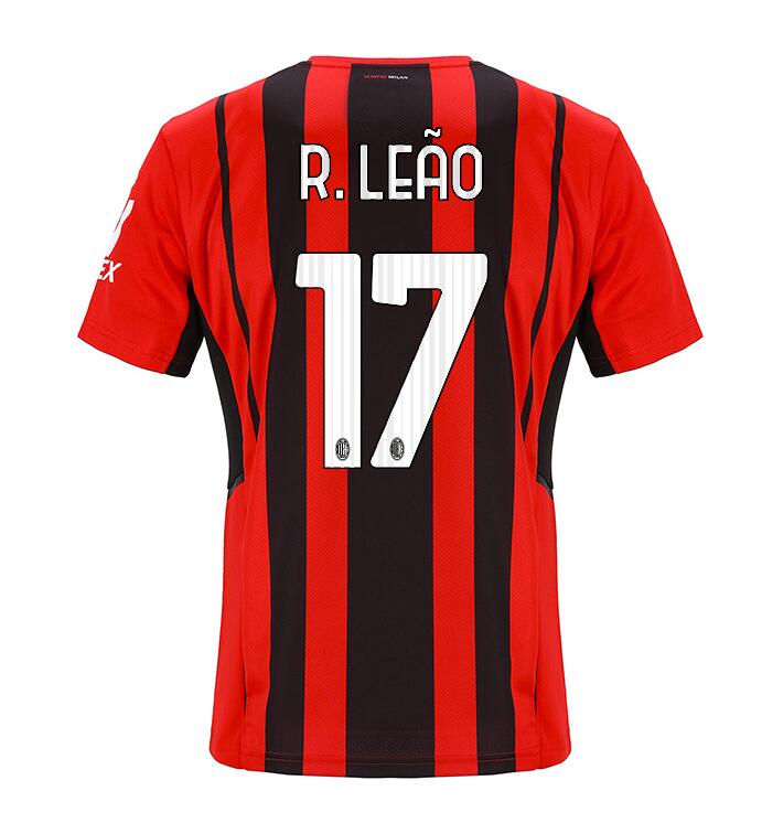 2021/22 AC Milan Home Kit Soccer Jersey with R. LEÃO 17 printing